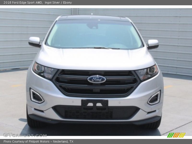 Ingot Silver / Ebony 2018 Ford Edge Sport AWD