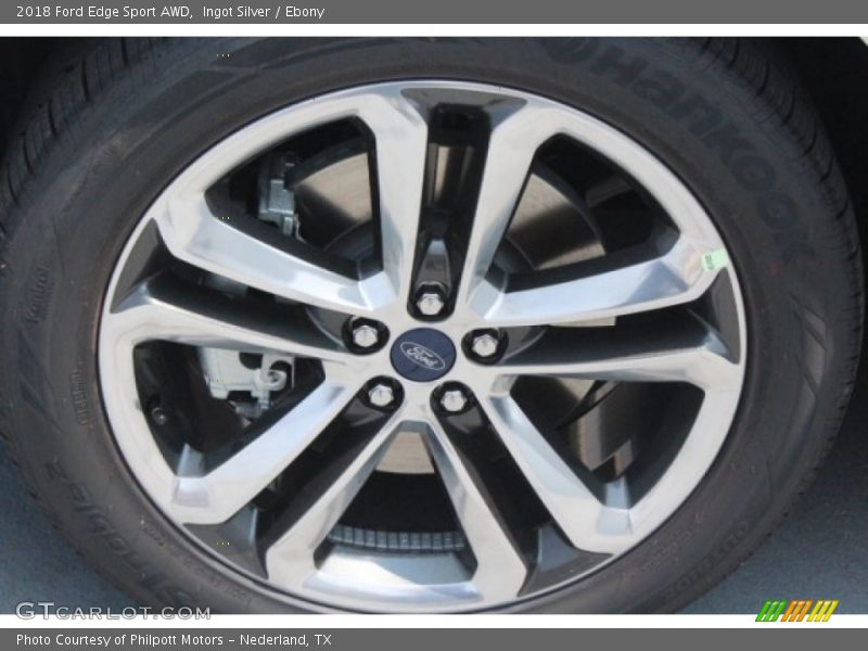 Ingot Silver / Ebony 2018 Ford Edge Sport AWD