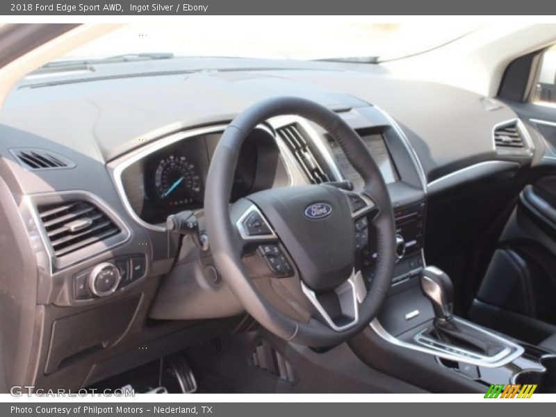 Ingot Silver / Ebony 2018 Ford Edge Sport AWD