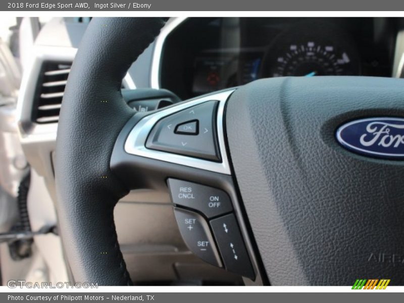 Ingot Silver / Ebony 2018 Ford Edge Sport AWD