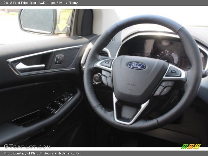 Ingot Silver / Ebony 2018 Ford Edge Sport AWD