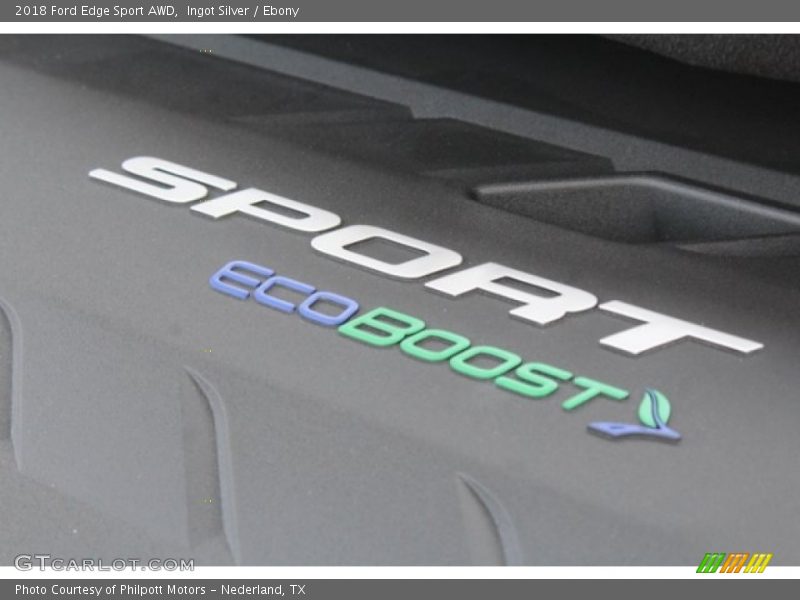 Ingot Silver / Ebony 2018 Ford Edge Sport AWD