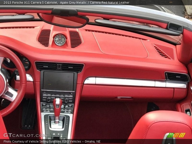 Agate Grey Metallic / Carrera Red Natural Leather 2013 Porsche 911 Carrera S Cabriolet
