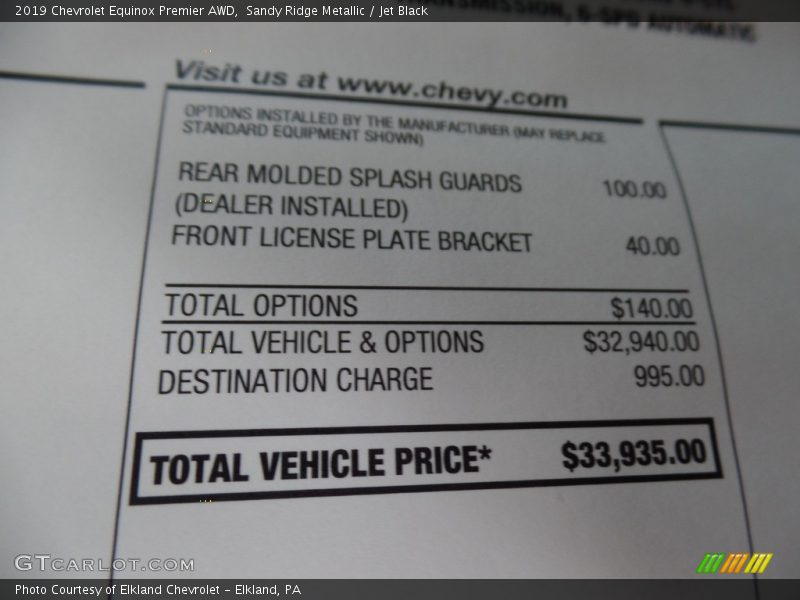 Sandy Ridge Metallic / Jet Black 2019 Chevrolet Equinox Premier AWD