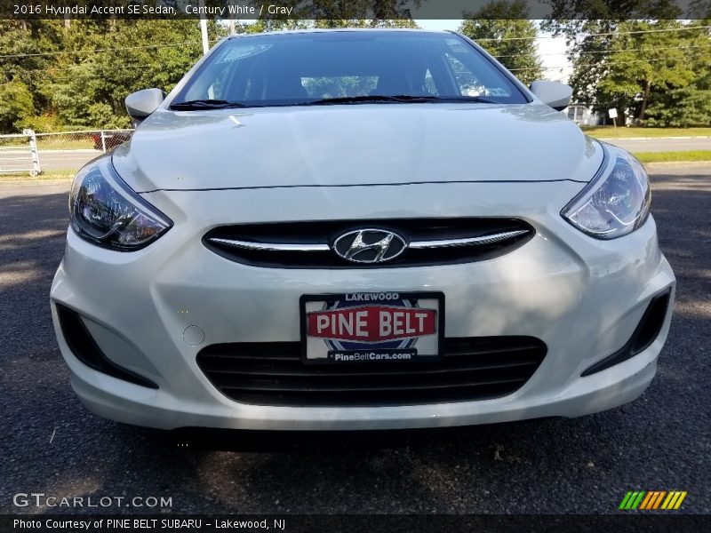 Century White / Gray 2016 Hyundai Accent SE Sedan