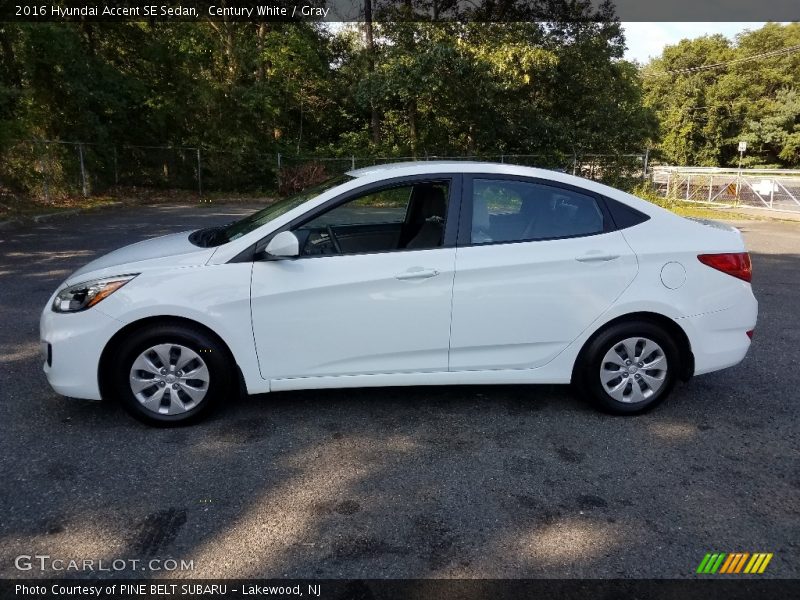 Century White / Gray 2016 Hyundai Accent SE Sedan