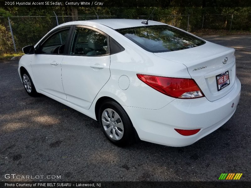 Century White / Gray 2016 Hyundai Accent SE Sedan