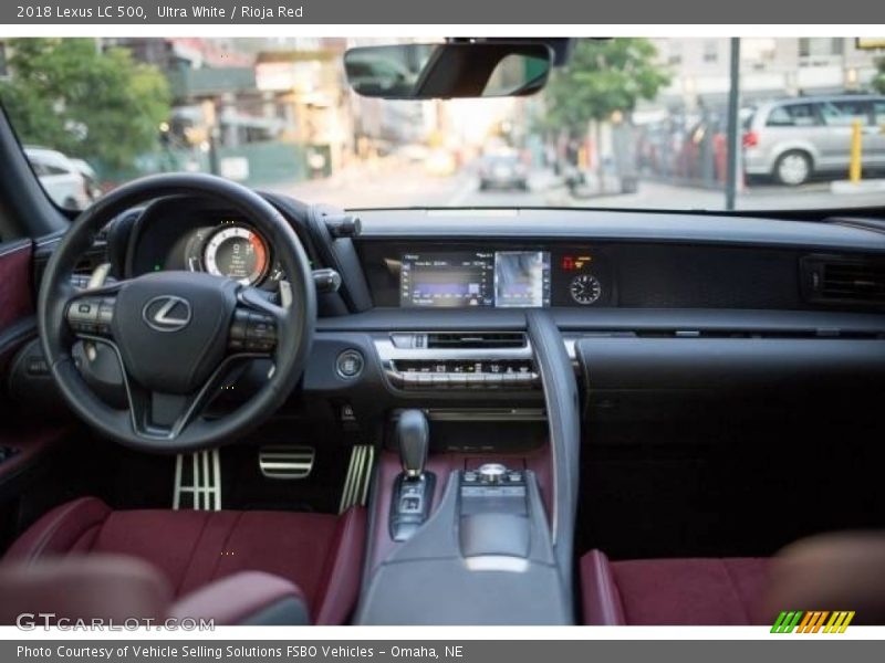 Dashboard of 2018 LC 500