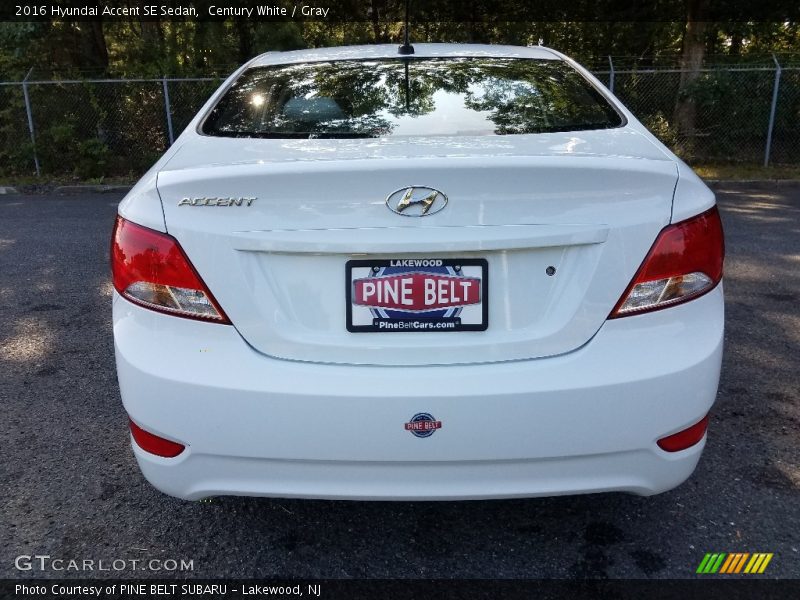 Century White / Gray 2016 Hyundai Accent SE Sedan