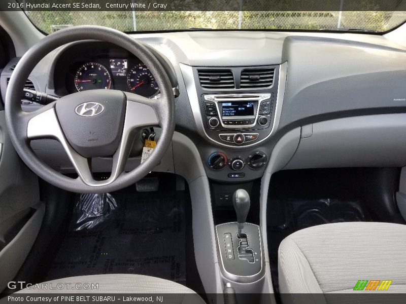 Century White / Gray 2016 Hyundai Accent SE Sedan