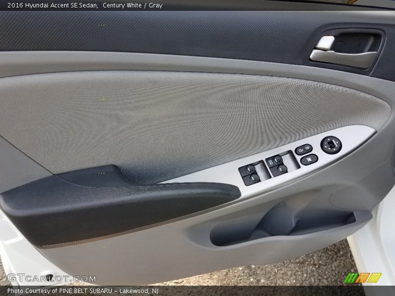 Century White / Gray 2016 Hyundai Accent SE Sedan