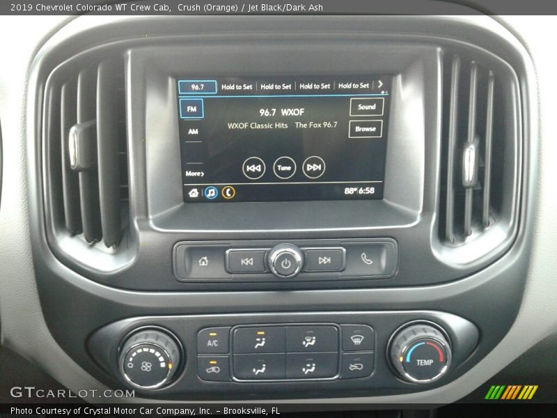 Crush (Orange) / Jet Black/Dark Ash 2019 Chevrolet Colorado WT Crew Cab