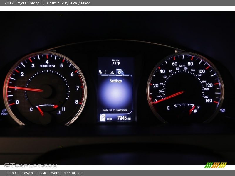 Cosmic Gray Mica / Black 2017 Toyota Camry SE