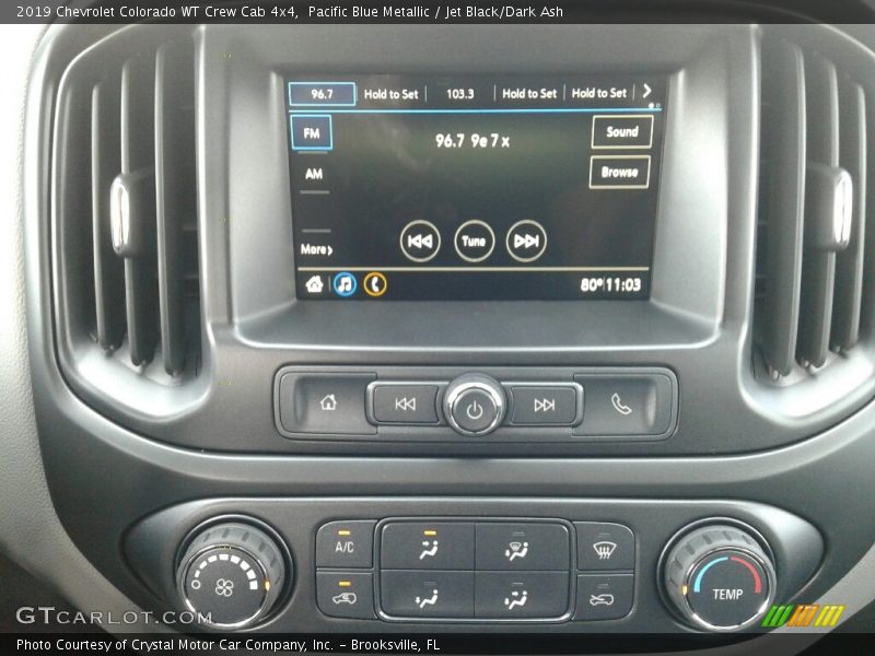 Pacific Blue Metallic / Jet Black/Dark Ash 2019 Chevrolet Colorado WT Crew Cab 4x4