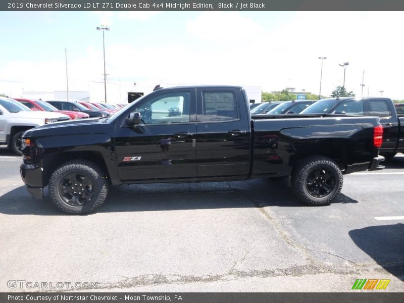 Black / Jet Black 2019 Chevrolet Silverado LD LT Z71 Double Cab 4x4 Midnight Edition