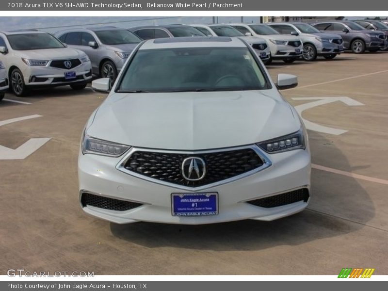 Bellanova White Pearl / Parchment 2018 Acura TLX V6 SH-AWD Technology Sedan
