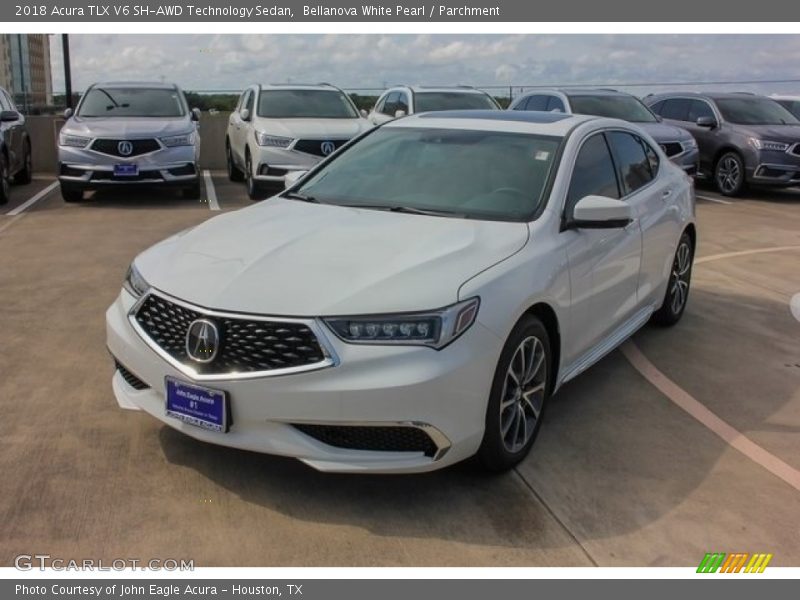 Bellanova White Pearl / Parchment 2018 Acura TLX V6 SH-AWD Technology Sedan