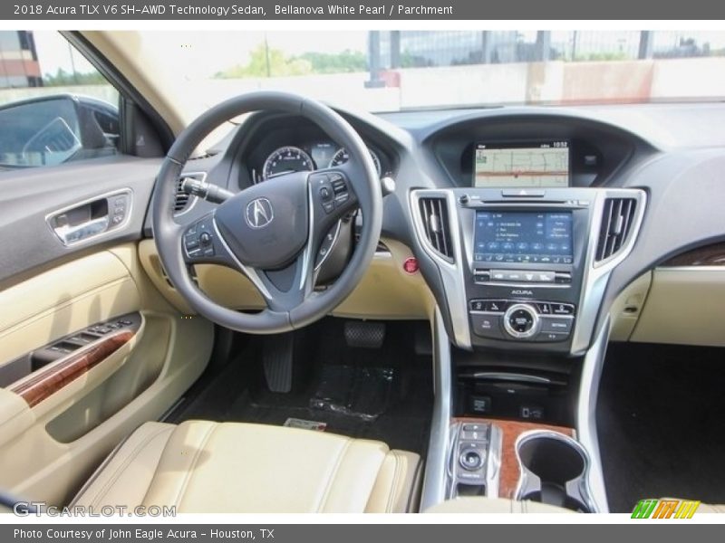 Bellanova White Pearl / Parchment 2018 Acura TLX V6 SH-AWD Technology Sedan
