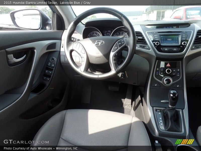 Lakeside Blue / Gray 2015 Hyundai Elantra Limited Sedan