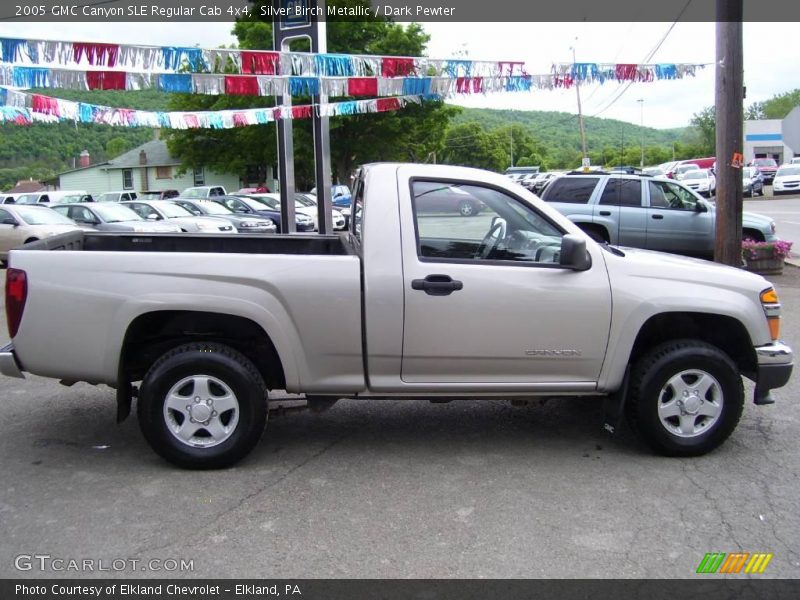 Silver Birch Metallic / Dark Pewter 2005 GMC Canyon SLE Regular Cab 4x4