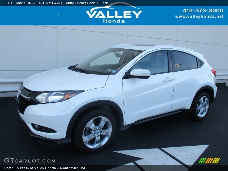 White Orchid Pearl / Black 2016 Honda HR-V EX-L Navi AWD