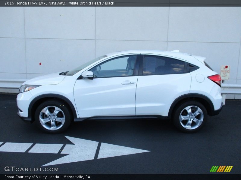 White Orchid Pearl / Black 2016 Honda HR-V EX-L Navi AWD