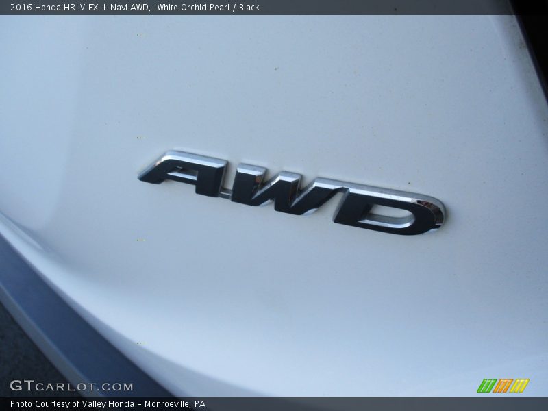 White Orchid Pearl / Black 2016 Honda HR-V EX-L Navi AWD