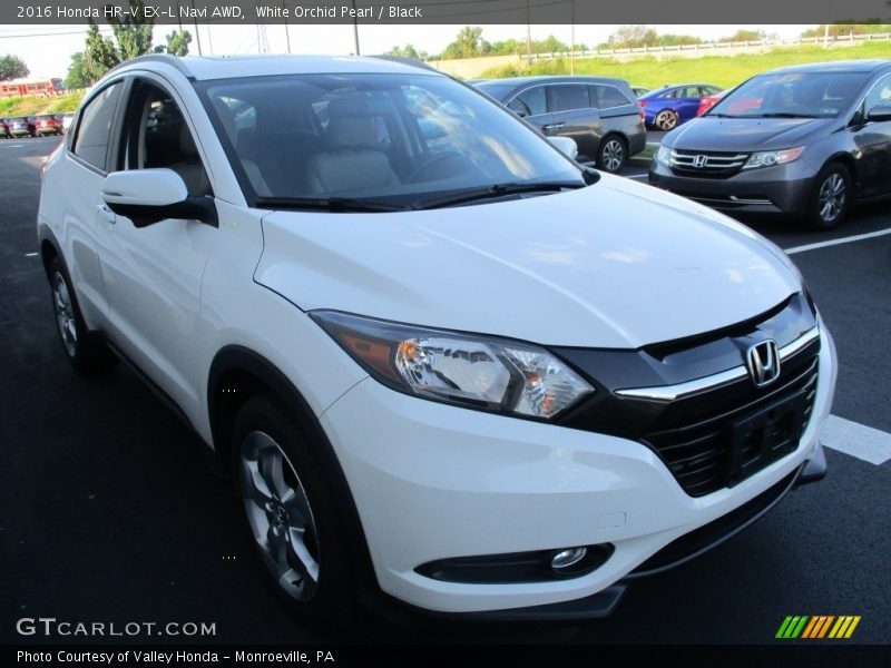White Orchid Pearl / Black 2016 Honda HR-V EX-L Navi AWD