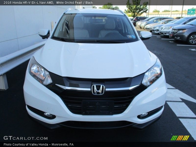 White Orchid Pearl / Black 2016 Honda HR-V EX-L Navi AWD