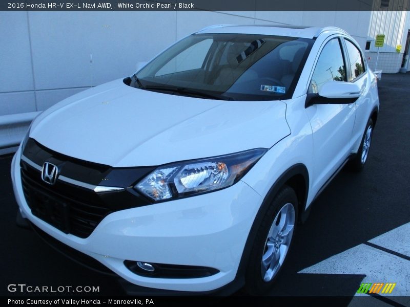 White Orchid Pearl / Black 2016 Honda HR-V EX-L Navi AWD