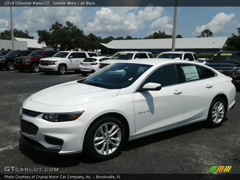 Summit White / Jet Black 2018 Chevrolet Malibu LT