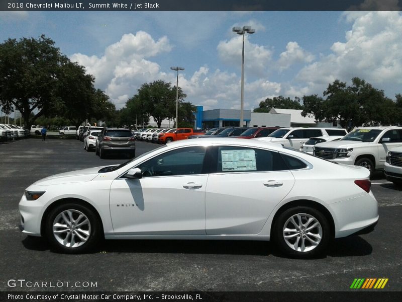 Summit White / Jet Black 2018 Chevrolet Malibu LT