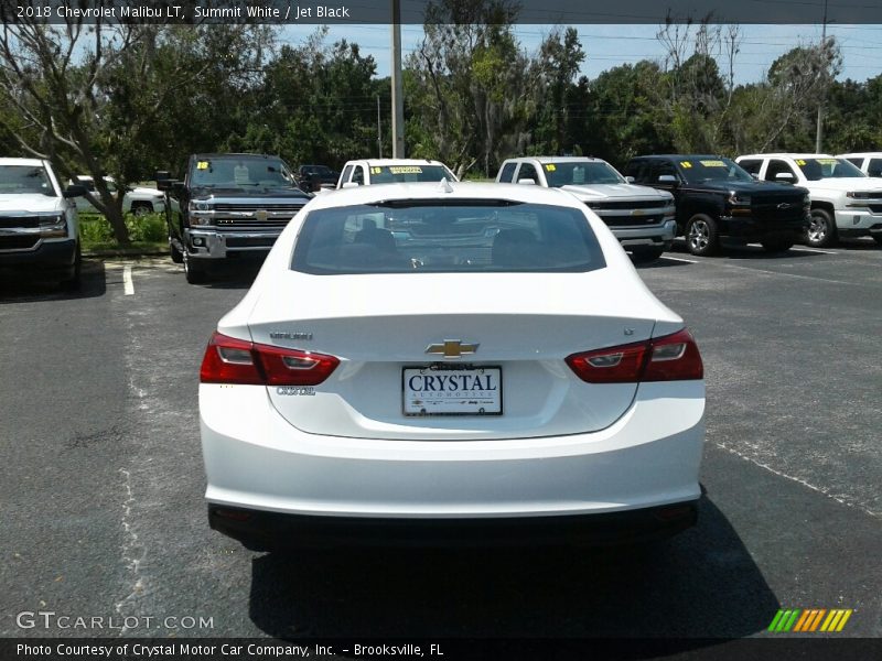 Summit White / Jet Black 2018 Chevrolet Malibu LT