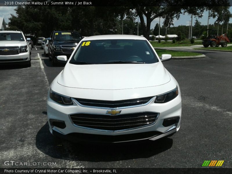 Summit White / Jet Black 2018 Chevrolet Malibu LT