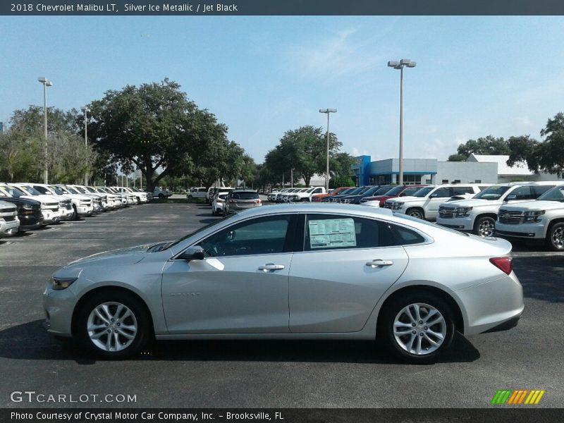Silver Ice Metallic / Jet Black 2018 Chevrolet Malibu LT