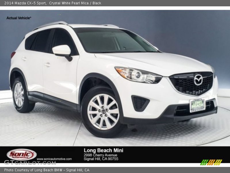 Crystal White Pearl Mica / Black 2014 Mazda CX-5 Sport