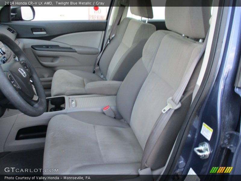 Twilight Blue Metallic / Gray 2014 Honda CR-V LX AWD