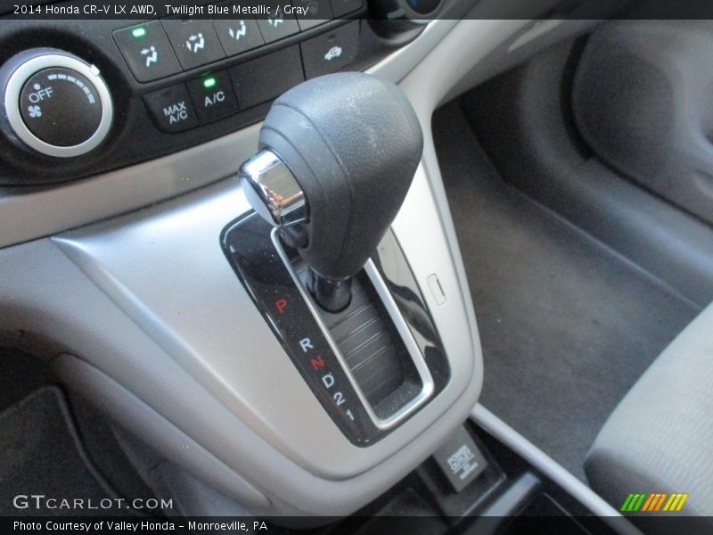 Twilight Blue Metallic / Gray 2014 Honda CR-V LX AWD