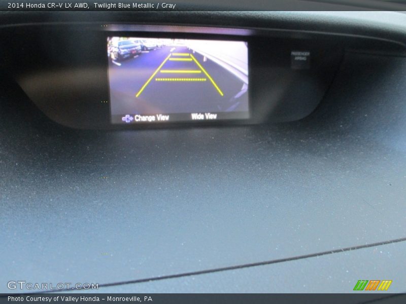 Twilight Blue Metallic / Gray 2014 Honda CR-V LX AWD