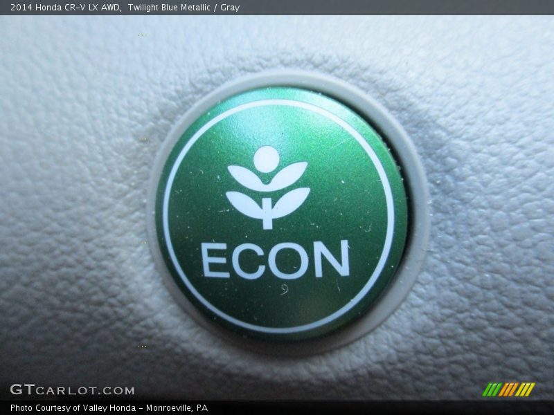 Twilight Blue Metallic / Gray 2014 Honda CR-V LX AWD