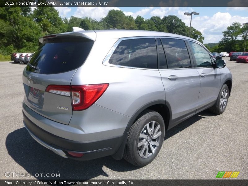 Lunar Silver Metallic / Gray 2019 Honda Pilot EX-L AWD