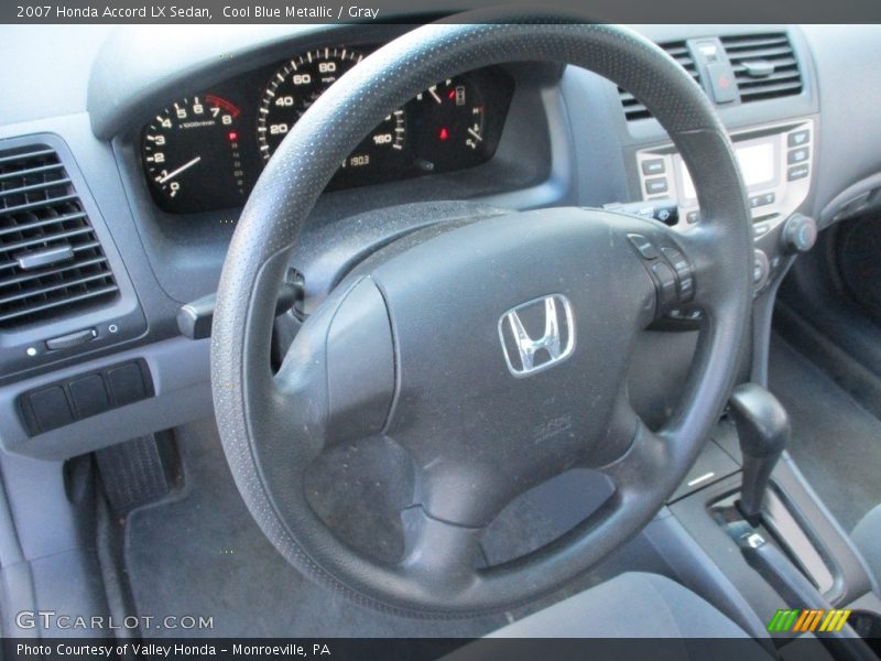 Cool Blue Metallic / Gray 2007 Honda Accord LX Sedan