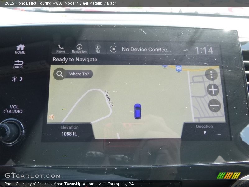 Modern Steel Metallic / Black 2019 Honda Pilot Touring AWD