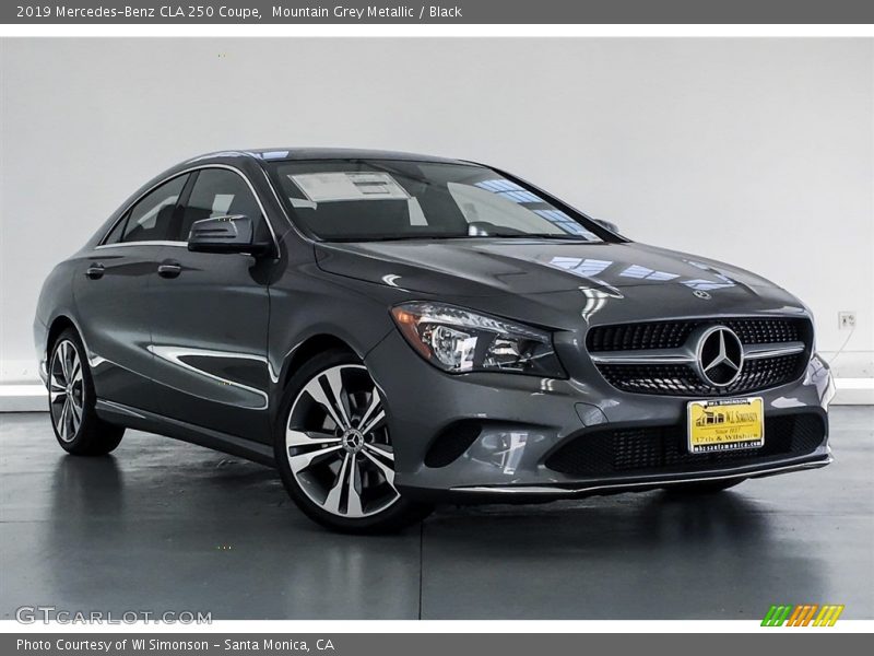 Mountain Grey Metallic / Black 2019 Mercedes-Benz CLA 250 Coupe
