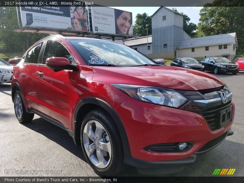 Milano Red / Black 2017 Honda HR-V EX-L AWD