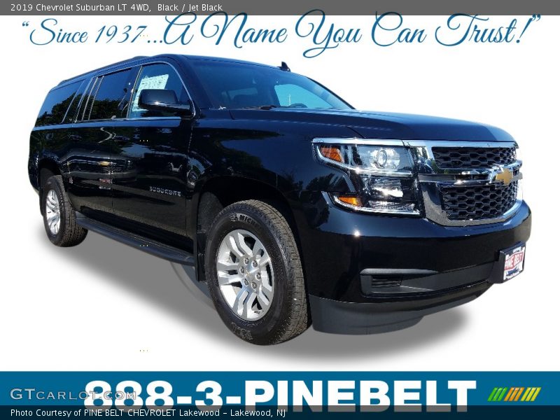 Black / Jet Black 2019 Chevrolet Suburban LT 4WD