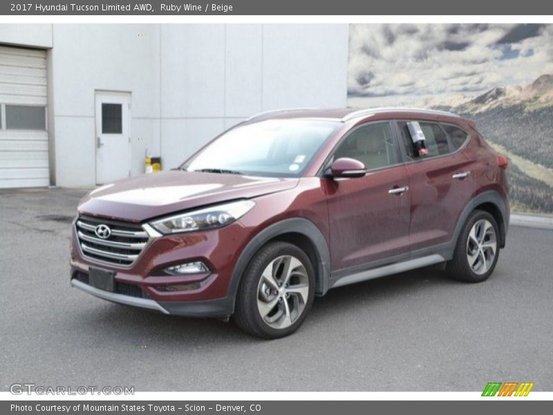 Ruby Wine / Beige 2017 Hyundai Tucson Limited AWD