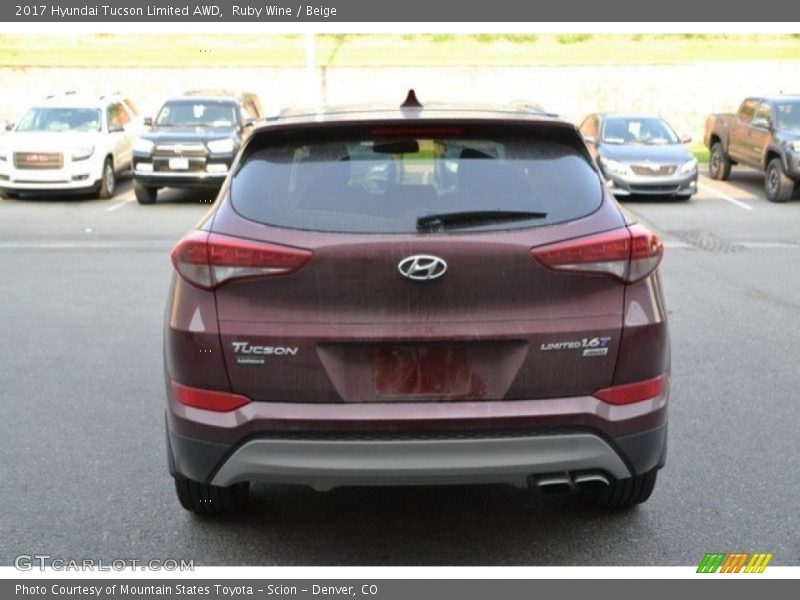 Ruby Wine / Beige 2017 Hyundai Tucson Limited AWD