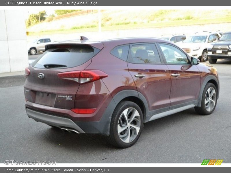 Ruby Wine / Beige 2017 Hyundai Tucson Limited AWD