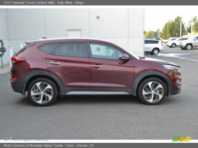 Ruby Wine / Beige 2017 Hyundai Tucson Limited AWD